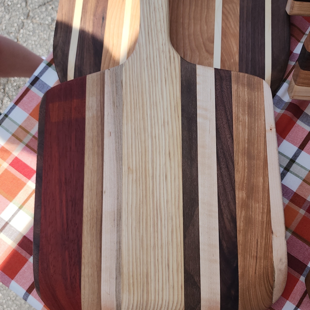Handcrafted Solid Striped Wood Pizza Peel